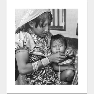 Vintage Photo of Kuna Mother and Baby Posters and Art